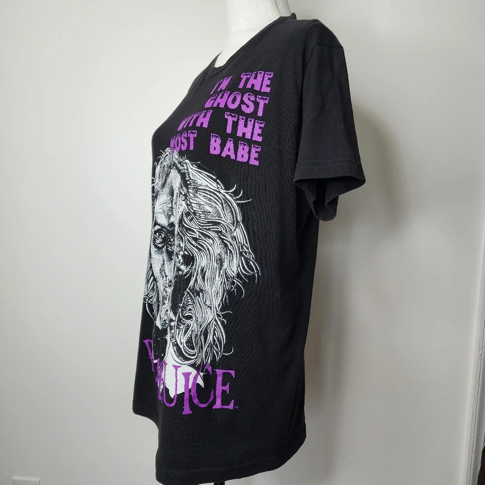 BeetleJuice black purple mens cut‎ tshirt Medium - Picture 5 of 7